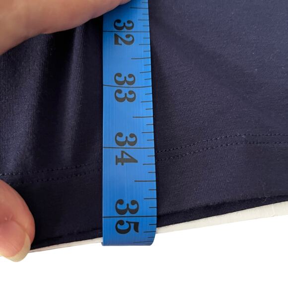 Eileen Fisher Dress XS Petite Navy Blue Tencel Knit V-Neck 3/4 Sleeve Minimalist - Picture 11 of 11